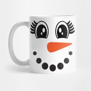 Snowman Face Christmas Mug